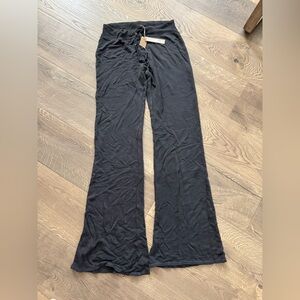 SKIMS Black Flare Pants with Drawstring Waist